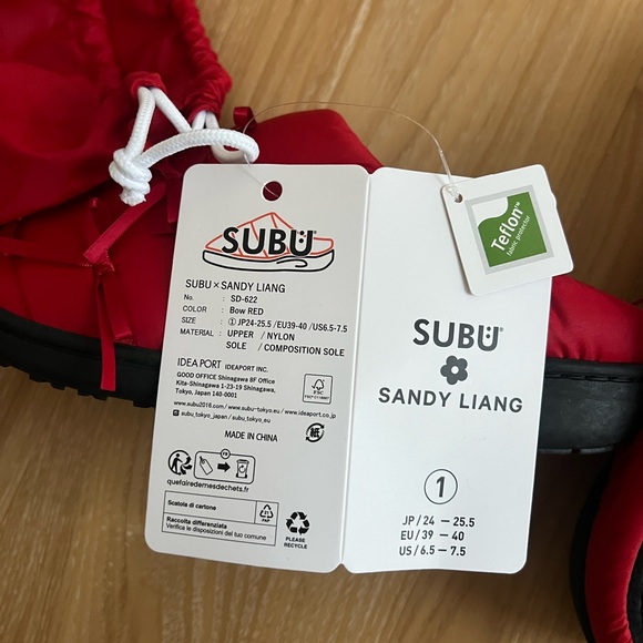 Sandy Liang X Subu red bow slippers - Picture 4 of 5